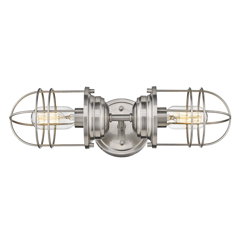 Seaport 2-Light Wall Sconce in Silver