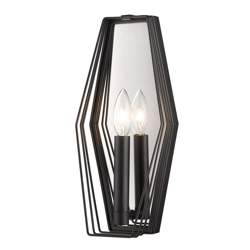 Gia 14" 1-Light Wall Sconce in Natural Black